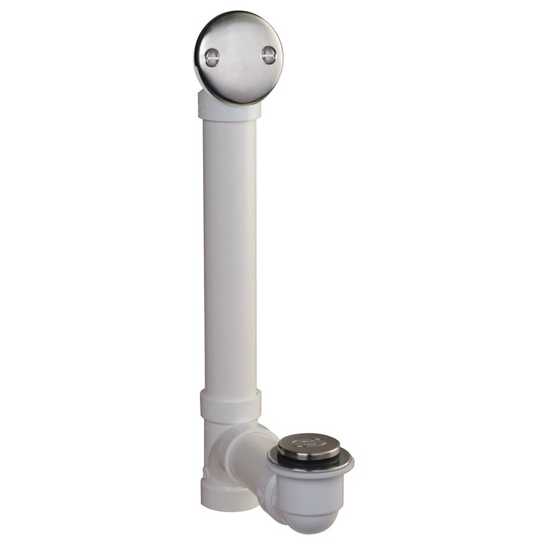 Keeney K630PVCDSBN Foot Lok Stop Bathtub Drain Kit, 1-1/2-Inch Fits All Standard Size Tubs, Brushed Nickel - Image 2
